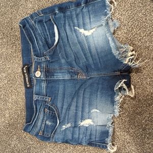 Express Distressed cutoff jean shorts